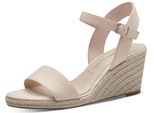 Tamaris Donna Sandalo Espadrillas Con Zeppa In Rafia Look 1-28300-42, Misura:40 Eu, Colore:Beige
