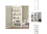 Vidaxl Libreria/Divisorio Bianco 80X30X167,4 Cm In Legno Di Pino Massiccio - Librerie E Scaffalature