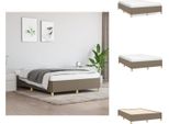 Vidaxl Struttura Letto Taupe 140X200 Cm In Tessuto - Letti E Strutture Letto