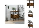 Vidaxl Comodino Rovere Fumé 34X36X50 Cm Materiale A Base Di Legno - Comodini