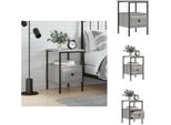 Vidaxl Comodino Grigio Rovere Sonoma 34X36X50 Cm Materiale Legno - Comodini