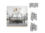 Vidaxl Comodini 2 Pz. Grigio Cemento 40X35X50 Cm Materiale A Base Di Legno - Comodini