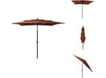 Vidaxl Ombrellone Con Palo In Alluminio A 3 Strati Rosso Terracotta 2,5X2,5 M - Ombrelloni E Tende Da Sole