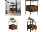 Vidaxl Comodino In Rovere Fumé 34X36X50 Cm - Comodino - Comodini - Armadio - Guardaroba