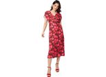 Dorothy Perkins - Vestito Midi Con Scollo A V Da Donna DP5101 (38 It) (Rosso)