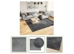 The Living Store Tappeto Oviedo A Pelo Corto Antracite 240X240 Cm