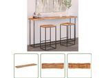 The Living Store Piano D'appoggio 180X40X2,5 Cm Rettangolare In Legno Massiccio Di Acacia Bordo Albero
