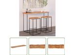 The Living Store Piano D'appoggio 140X40X2,5Cm Rettangolare In Legno Massiccio Di Acacia Bordo Albero
