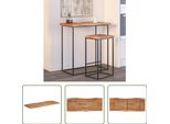 The Living Store Piano D'appoggio 100X40X2,5Cm Rettangolare In Legno Massiccio Di Acacia Bordo Albero