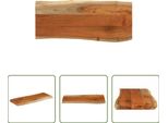 The Living Store Piano D'appoggio 90X40X3,8 Cm Rettangolare In Legno Massiccio Di Acacia Bordo Albero