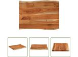 The Living Store Piano D'appoggio 90X60X2,5 Cm Rettangolare In Legno Massiccio Di Acacia Bordo Albero