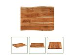 The Living Store Piano Tavolo 70X60X3,8 Cm Rettangolare In Legno Massiccio Di Acacia Bordo Albero