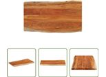 The Living Store Piano D'appoggio 100X60X2,5Cm Rettangolare In Legno Massiccio Di Acacia Bordo Albero