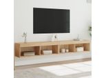 Maison Exclusive - Mobile Tv Con Luci Led 2 Pezzi In Rovere Sonoma 100X30X30 Cm