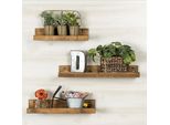 Skye Decor, Raf118, Mensola Da Parete, Noce, 100 % Legno Massiccio, 50 X 8 X 15 Cm