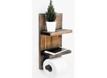 Skye Decor, Boruraf219, Mensola Decorativa Da Parete In Legno, Noce, 100 % Legno Inossidabile, 18 X 12 X 35 Cm