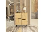 Skye Decor, Makro - Sapphire Oak, Consolle, Rovere Zaffiro, Pannello Di Legno Rivestito Al 100 % Di Melamina, 70 X 35 X 90 Cm
