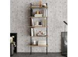 Skye Decor, Paula - Noce, Nero, Librerie, Noce, 60 X 174 X 22 Cm