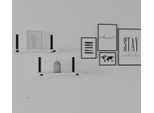 Skye Decor, Lama - White, Mensola A Muro, Bianca, 100 % Melamine Coated Slipboard, 40 X 15 Cm