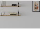 Skye Decor, Reco - Sapphire Oak, Mensola A Muro, Rovere Zaffiro, 100 % Melamine Coated Slipboard, 60 X 12 Cm