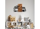 Wallity, Caravan Holiday - 379, Decorazione Da Parete, Noce, Metallo, 58 X 90 Cm