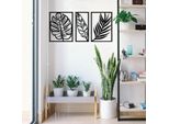 Wallity, Leaf2 Metal Decor, Decorazione Da Parete, Nero, Metallo, 80 X 38 Cm