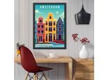 Wallity, Amsterdam (40 X 55), Quadri, Multicolore, Mdf, 40 X 55 Cm