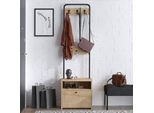 Skye Decor, Quinn, Piantana Da Ingresso, Rovere Zaffiro, Pannello Di Legno Rivestito Al 100 % Di Melamina, 50 X 35 X 170 Cm