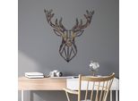 Wallity, Cervo - 1, Decorazione Da Parete, Multicolore, Metallo, 60 X 65 Cm