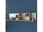Skye Decor, AE103 - 2641, Mensola A Muro, Bianco, 100 % Pannello Di Legno Rivestito Di Melamina, 120 X 19,8 X 25 Cm