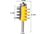 Metallo Duro Fresa Carbura Per Giunzioni 1/4" (6,35 Mm)"