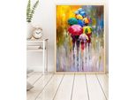 Wallity, Huhu187 - 70 X 50, Quadro Decorativo Con Cornice In Mdf, 100 % Mdf, Multicolore, 50 X 70 Cm