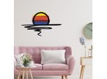Wallity, Sunset, Accessorio Decorativo Da Parete In Metallo, Metallo, Multicolore, 70 X 50 Cm