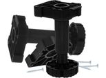 Gamba Per Mobili 125 Mm Regolabile In Altezza 115-143 Mm Plastica Nera 4X