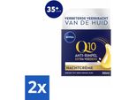 Nivea - Crema Notte - Q10 Extra Nutriente - Per Pelli Secche - Antirughe - Con Creatina - 50 Ml - Value Pack - 2 Pezzi