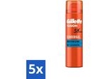 Gillette Fusion 5 Proglide – Gel Da Barba – Idratante – Con Burro Di Cacao – 200 Ml - Confezione Risparmio - 5 Pezzi