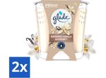 Glade - Candela Profumata Romantic Vanilla Blossom - 100% Cera Di Colza E Vegan - 112 G - Confezione Risparmio - 2 Pezzi