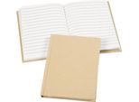 Taccuino A6 Con Copertina Rigida In Carta Naturale, Marrone, 80 Fogli, A Righe