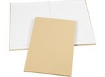 Taccuino A4 Con Copertina Rigida In Carta Naturale, Marrone, 80 Fogli, A Righe