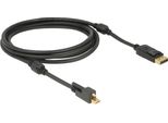 Delock Displayport Kabel Mini Dp -> Dp St/St 2.00M 4K +Schra