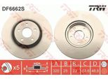 2X Disco Freno Trw DF6662S Per Ford Focus Iii Turnier Kuga Mk2 (DM2) Focus Iii