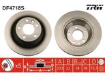 2X Disco Freno Trw DF4718S Per Vw Multivan V (7HM 7HN 7HF 7EF 7EM 7EN)