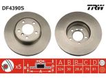 2X Disco Freno Trw DF4390S Per Bmw 7 (E65 E66 E67) 81Mm 324Mm