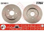 2X Disco Freno Trw DF4811 Per Toyota Auris (NZE18_ ZRE18_) 30 5Mm 259Mm