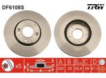 2X Disco Freno Trw DF6108S Per Hyundai Ix35 (Lm El Elh) Per Kia Sportage (Sl)