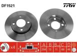 2X Disco Freno Trw DF1521 Per Audi 80 (89 89Q 8A B3) 90 (89 89Q 8A B3)
