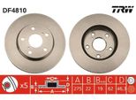 2X Disco Freno Trw DF4810 Per Toyota Auris (NZE18_ ZRE18_) 46 3Mm 275Mm
