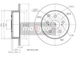2X Maxgear Disco Freno 19-2353 Posteriore Per Toyota Avensis Estate (T25) 59Mm 280Mm