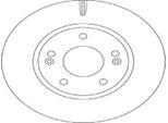 2X Disco Freno Trw DF6936 Per Hyundai Ioniq (Ae) Per Kia Niro (De) 44 8Mm 280Mm