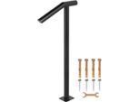 Corrimano 95CM - Corrimano In Ferro Battuto Con Capacità Di Carico Fino A 91KG - Tubo Rotondo Nero Sagomato - Ringhiera A Due Piani In Acciaio Inox Per Scale Esterne